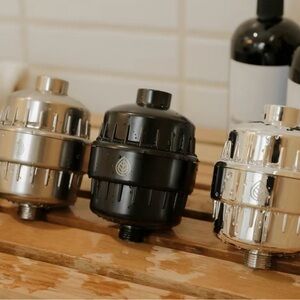 Premium Shower Filter Set - Black and Silver